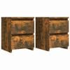 vidaXL Noptiere 2 buc. stejar afumat 30x30x40 cm lemn prelucrat