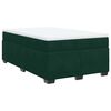 vidaXL Pat box spring cu saltea, verde &icirc;nchis, 120x200 cm, catifea