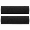 vidaXL Set canapea, perne/perne decorative, 4 piese, negru, catifea