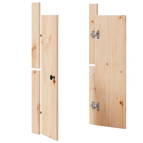 vidaXL Ușă de bucătărie 2 pcs Crem 50 x 9 x 82 cm Lemn masiv de pin
