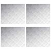 vidaXL Trepte Dreptunghiular 4 pcs Argintiu 60 x 50 cm Aluminiu