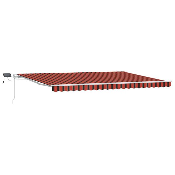vidaXL Cortina Retractabilă cu portocaliu și maro 500 &times;350 cm țesătură
