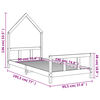 vidaXL Cadru de pat pentru copii, negru, 90x190 cm, lemn masiv de pin
