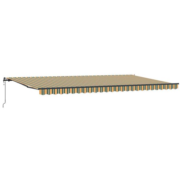 vidaXL Cortina Retractabilă Verde și galben 600 &times; 300 cm