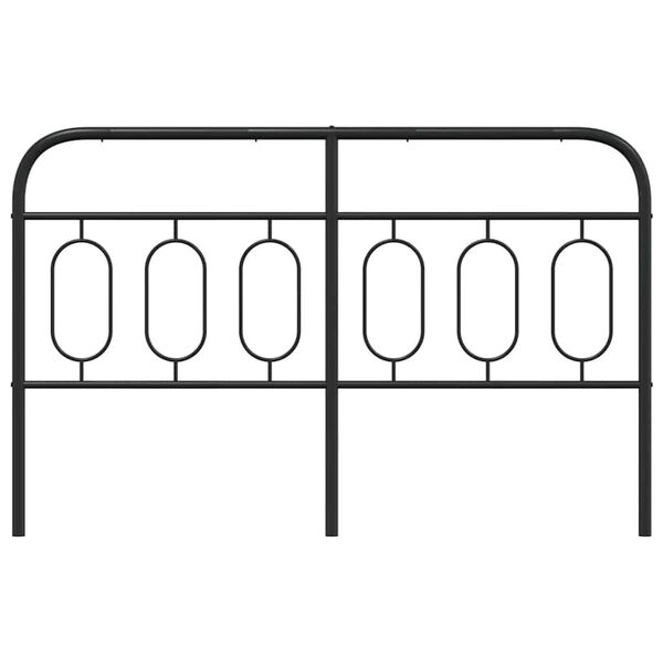 vidaXL Tăblie de pat de schimb metalică, negru, 140 cm