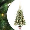 vidaXL Brad de Crăciun cu 150 LED cu suport Verde 65 cm PE