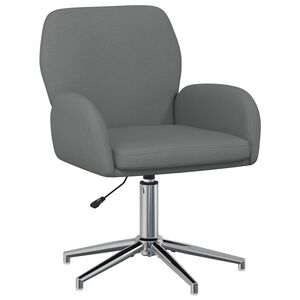 vidaXL Scaun de birou rotativ 54 x 58 x 90 cm Gri &icirc;nchis Țesătură
