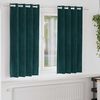vidaXL Perdele opace 2 pcs Verde &icirc;nchis 140 x 175 cm Catifea