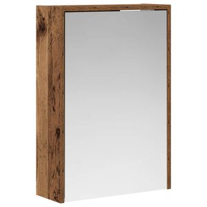 vidaXL Dulap cu oglindă pentru baie Lemn vechi 43 x 16 x 62.5 cm