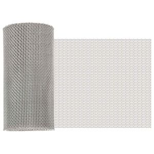 vidaXL Ecran din plasă 20 x 200 cm 8 Mesh Oțel Inoxidabil 201 Argintiu