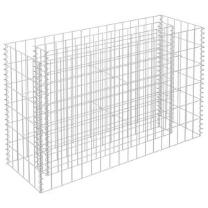 vidaXL Strat &icirc;nălțat gabion, 90 x 30 x 60 cm, oțel galvanizat