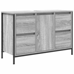 vidaXL Dulap pentru chiuvetă cu sertare Gri Sonoma 90x34,5x60 cm