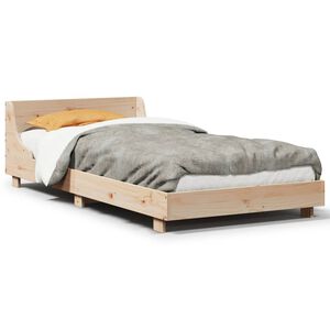 vidaXL Cadru pat fără saltea, 90x190 cm, lemn masiv de pin
