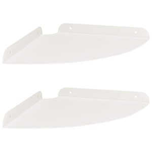 vidaXL Raft suspendat cu raft cu depozitare 2 pcs Alb 24 x 24 x 2 cm