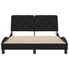 vidaXL Cadru de pat cu LED fără saltea Negru 120x200 cm Stofa