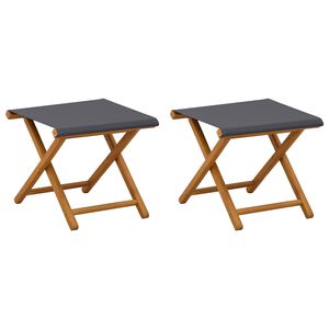 vidaXL Scaun de plajă 2 pcs Lemn de eucalipt masiv Gri