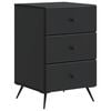 vidaXL Dulap de noapte Negru 43 x 41 x 66,5 cm Lemn prelucrat