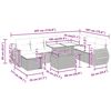 vidaXL Set canapele de grădină, 9 piese, cu perne, gri, poliratan