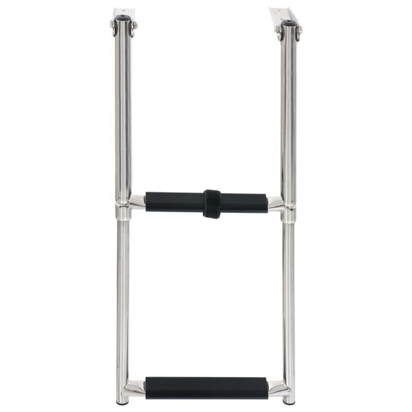 vidaXL Scară de îmbarcare pliabilă, cu 2 trepte, oțel inoxidabil