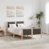 vidaXL Cadru de pat cu headboard Gri închis 120 x 200 cm țesătură