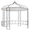 vidaXL Pavilion, alb, 300 x 290 cm, rotund