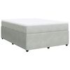 vidaXL Pat box spring cu saltea, gri deschis, 160x200 cm, catifea