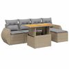 vidaXL Set canapele de grădină cu perne, 6 piese, bej, poliratan