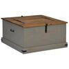 vidaXL Cufă de depozitare HALDEN gri 91x91x47 cm lemn masiv de pin