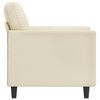 vidaXL Canapea de o persoană, crem, 60 cm, piele ecologică