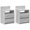 vidaXL Noptiere 2 buc. cu 2 sertare gri Sonoma 40x33x60 cm