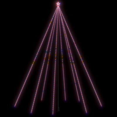 vidaXL Cascadă lumini brad Crăciun 1300 leduri colorat 8 m, int./ext.