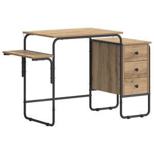 vidaXL Birou cu spațiu de depozitare Stejar Artizanal 120 x 50 x 75 cm