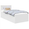 vidaXL Cadru de pat cu headboard Alb 120 x 200 cm Lemn compozit