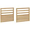 vidaXL Modul Cotieră 2 pcs Alb 79 x 4 x 73 cm Lemn Solid de Acacia