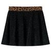 vidaXL Fusta de copii cu talie tip leopard, negru, 116