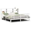 vidaXL Pat cu bibliotecă fără saltea, 180x200 cm, lemn masiv de pin