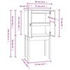vidaXL Dulap înalt, 60x40x120 cm, lemn masiv de pin