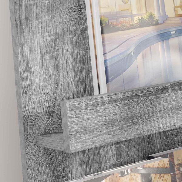 vidaXL Raft pentru reviste Gri Sonoma 43 x 11 x 102 cm Lemn compozit