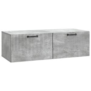 vidaXL Oglindă TV montată pe perete Gri Beton 98 x 41 x 30 cm