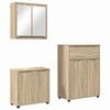 vidaXL Set de mobilier pentru baie 3 buc. Stejar Sonoma