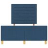 vidaXL Cadru de pat cu headboard albastru 120 x 190 cm țesătură