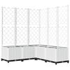 vidaXL Jardinieră de grădină cu spalier, alb, 120x120x136 cm PP