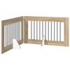 vidaXL Poartă pentru c&acirc;ini pliabilă cu suporturi 2 pcs Stejar Sonoma