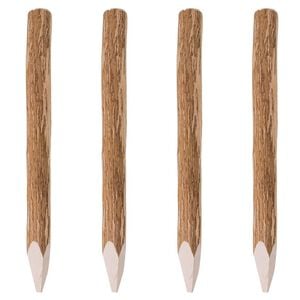 vidaXL St&acirc;lpi de gard ascuțiți, 4 buc., 90 cm, lemn de alun