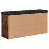 vidaXL Bancă de pantofi, stejar fumuriu, 102x32x50 cm, lemn prelucrat