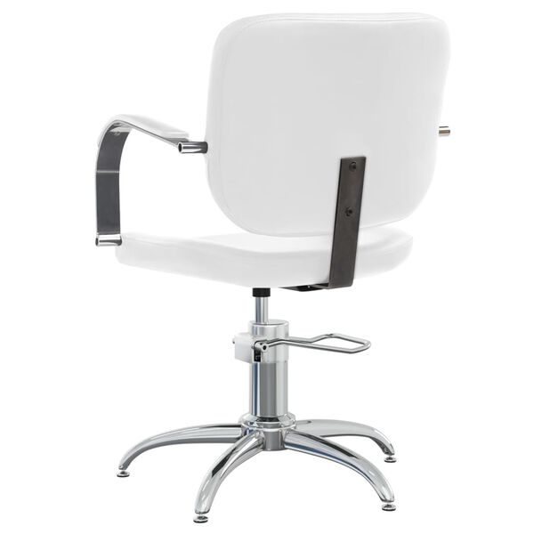 vidaXL Scaun salon, alb, piele ecologică