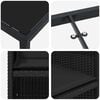 vidaXL Set de masă pentru grădină cu pernă 9 pcs Negru poliratan