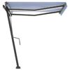 vidaXL Copertină retractabilă manual cu LED albastru și alb 300x250 cm