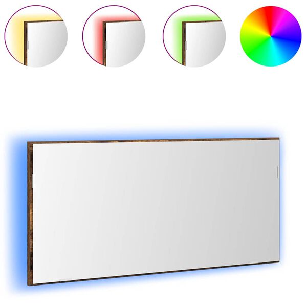 vidaXL Oglindă Pe perete Maro 80 x 37 cm Sticlă și Lemn Ingineresc