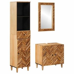 vidaXL Set dulap baie 3 buc. 62 x 33 x 58 cm Lemn de mango solid